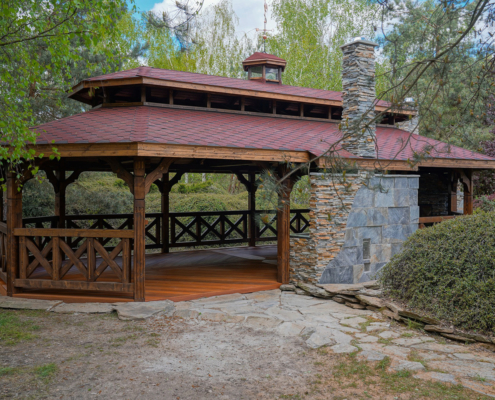 Drewniana altana - Ogrodowa ozdobna (1)